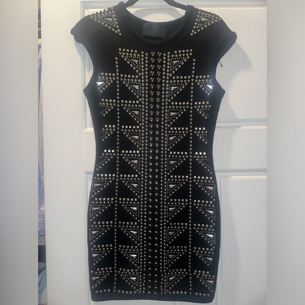 Philipp Plein Studded Knitted Dress- Authentic
